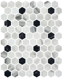 Mosaico Hex Pattern 1 Calacatta Marquina ONIX